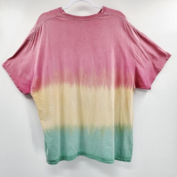 Notorious B.I.G. Biggie Smalls Red, Yellow, Green Tie-Dye Graphic Rap Tee Sz 2X - Picture 2 of 5